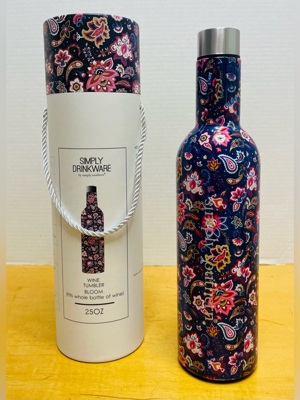 Simply Southern Drinkware 25oz (whole bottle) Wine Tumbler - Bloom - Hot or Cold